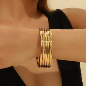 4 pcs Minimalist Personalized Elemental Circle Copper Bracelet