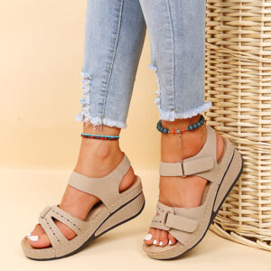 Wedge Sandals Summer Velcro Platform Shoes for Women